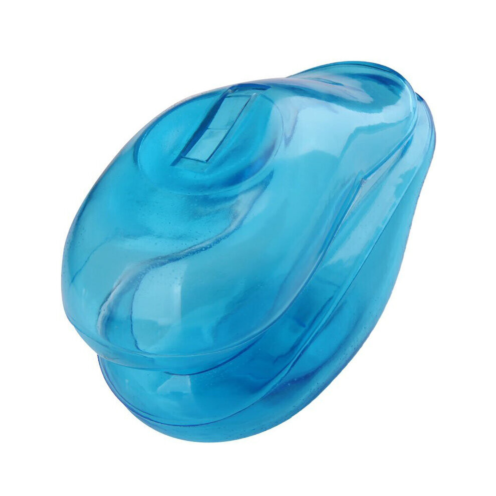 Lot de 2 protège-oreilles en silicone bleu transparent pour protéger les cheveux