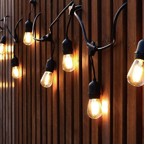 24 Pack 3V LED S14 Replacement Light Bulbs, Shatterproof Outdoor Solar String Light Bulbs, Warm White 2