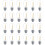 24 Pack 3V LED S14 Replacement Light Bulbs, Shatterproof Outdoor Solar String Light Bulbs, Warm White 1