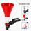 Car Universal Engine Oil Funnel Oil Funnel Adjustable Oil Funnel Adapters Spill Proof Oil Filter Tool Set 6