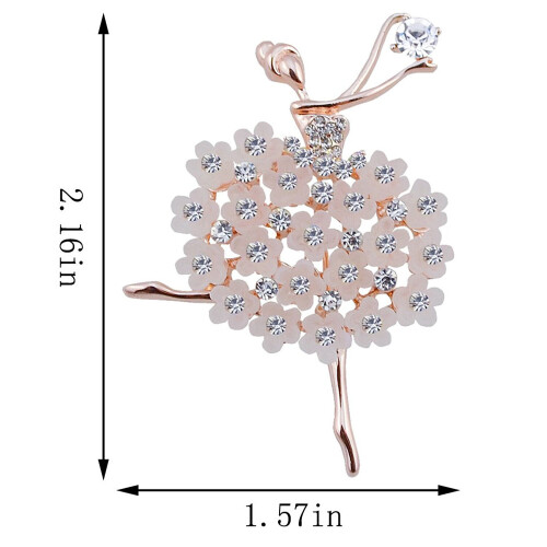 Broche décorative en strass pour pull et manteau 2