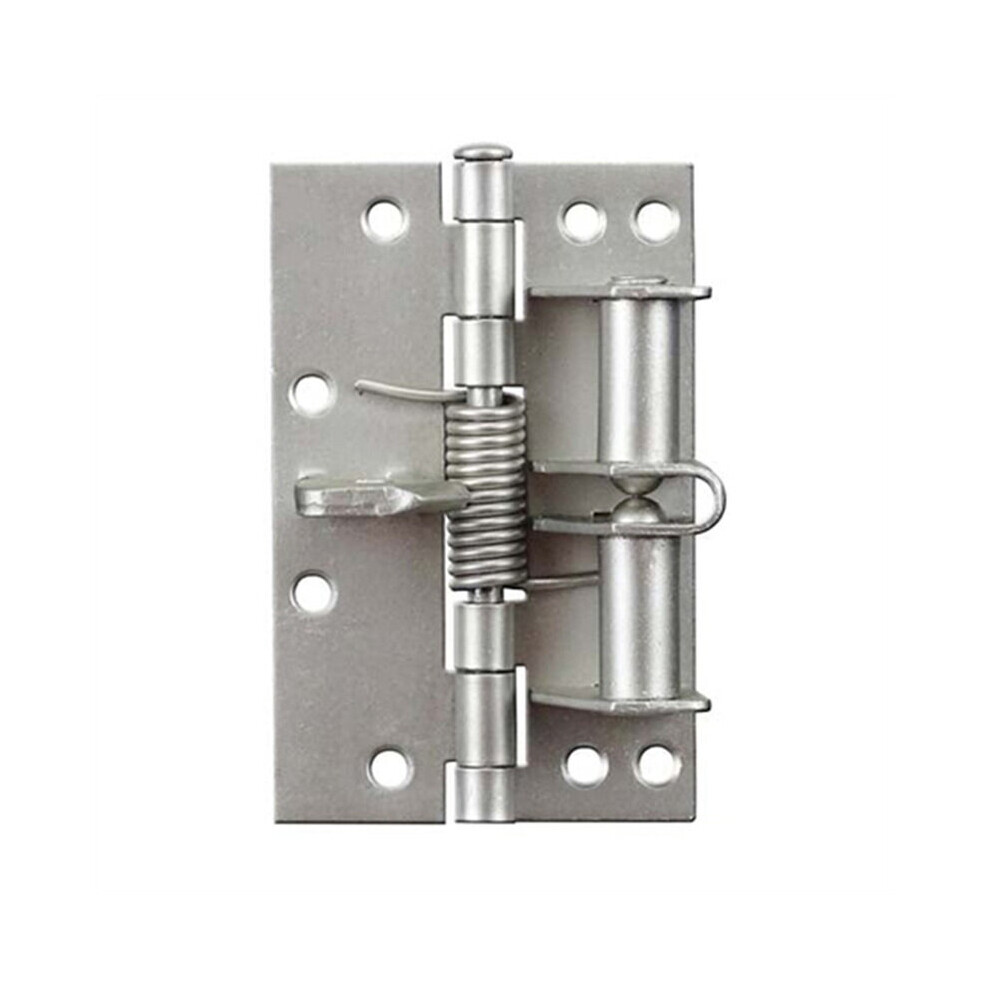 Automatic Door Closer Hinges for Cabinet Multi-Function Detachable Spring Hinges Positioning Door Closer,Silver