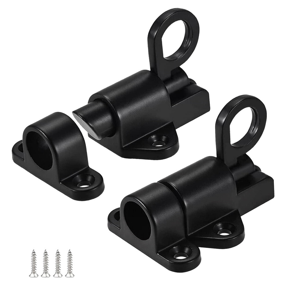 2 Pack Spring Loaded Latch Sliding Lock, Used For Automatic Door Closing Barrel Latch Automatic Sliding Door Lock 4761978976310