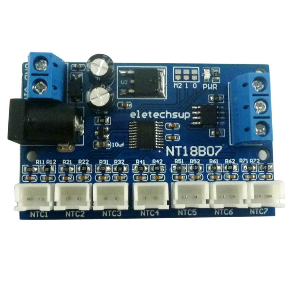 Tlily 7 Channel Rs485 Ntc Temperature Sensor Measurement Modbus Rtu Paperless Recorder Plc Nt18b07