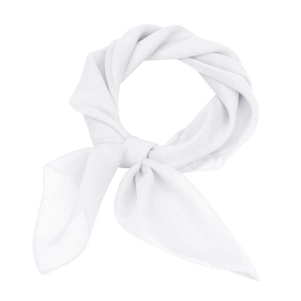 Écharpe en ruban, foulard en mousseline de soie, foulard carré, foulard décoratif, foulard de danse, blanc