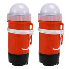 Lot de 2 lampes de sauvetage à LED pour gilet de sauvetage, lampe de poche à économie d'énergie, alimentation sèche