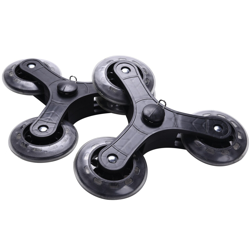 2Pcs/Set Black Shopping Cart Trolley Caster Luggage Suitcase Roller Replacement Wheel Pulley Sliding Roller Wheel Accessories 4761978908878