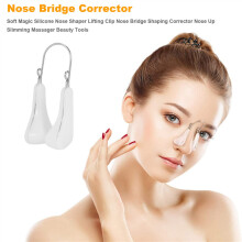 1 pince de levage en silicone souple pour le nez, correcteur de mise en forme du pont du nez, masseur amincissant pour le nez, transparent