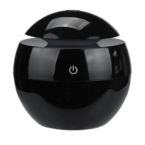 Portable Ultrasonic USB Humidifier & Diffuser with LED Night Light, Aromatherapy Oil Diffuser, Black