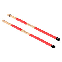 1 paire de baguettes de batterie en bambou de 40 cm pour la musique folklorique jazz (rouge)
