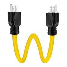 Rallonge mâle, cordon adaptateur pour camping-car et générateur, 5-15 broches pour commutateur de transfert, rallonge mâle double 12 AWG 125 V