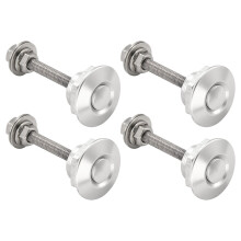 Lot de 4 loquets de capot à dégagement rapide pour voiture, verrouillage par goupille, clip de pare-chocs, argent