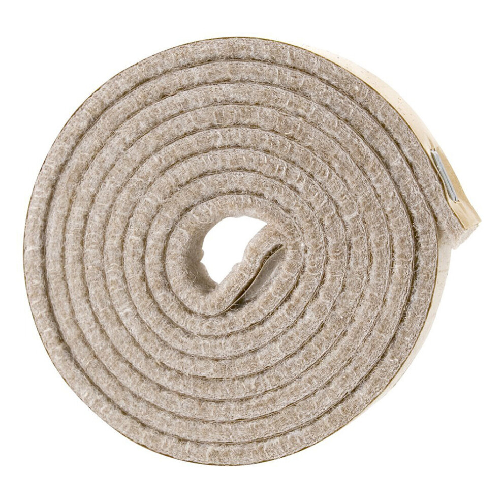 Self-Stick Heavy Duty Felt Strip Roll For Hard Surfaces (1/2 Inch X 60 Inch), Creamy-White 4761978996202