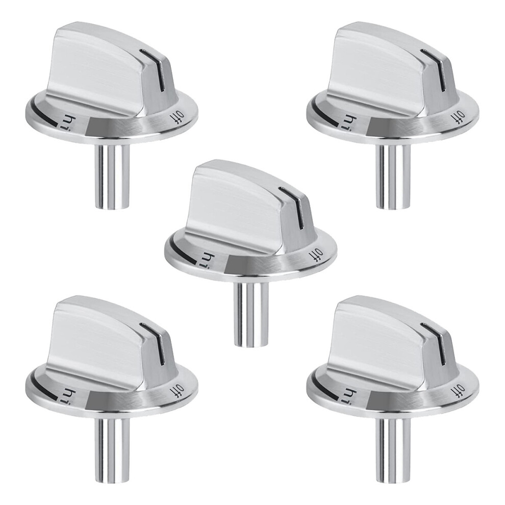 Tlily 5-Pack 5304525746 Long Stem Gas Stove Knobs – Upgraded Durable Replacement For Most Ranges & Ovens