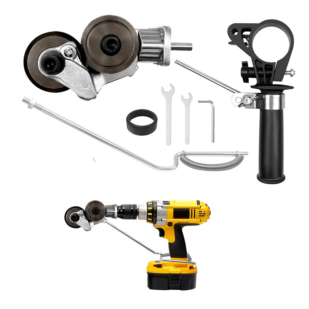 Accessoire de coupe-plaque pour perceuse électrique Coupe-métal Coupe-tôle Accessoire de perceuse Coupe-plaque pour perceuse à double tête