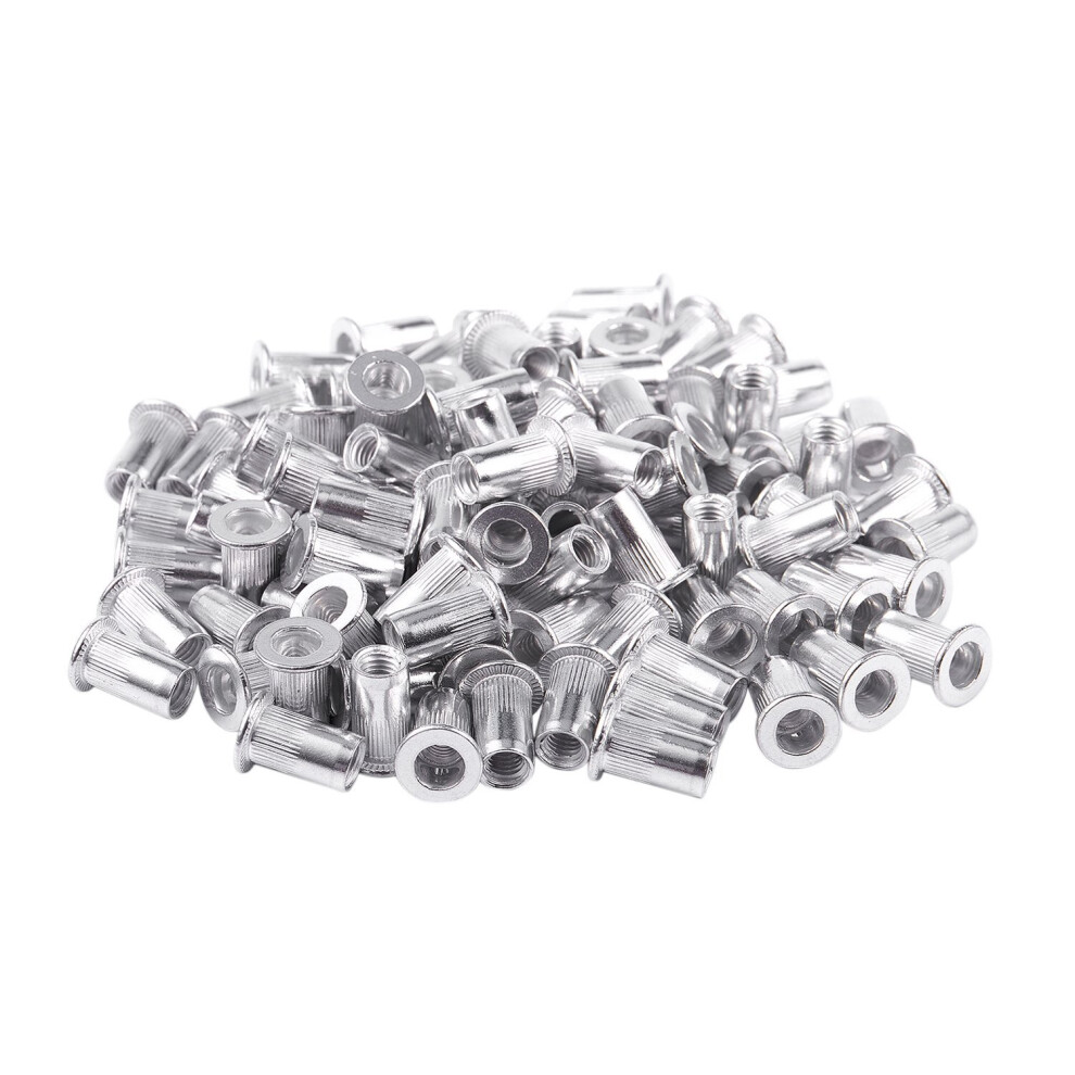 Aluminium Threaded Rivnuts Flat Head Nuts Nutserts 100Pcs 4762381744435
