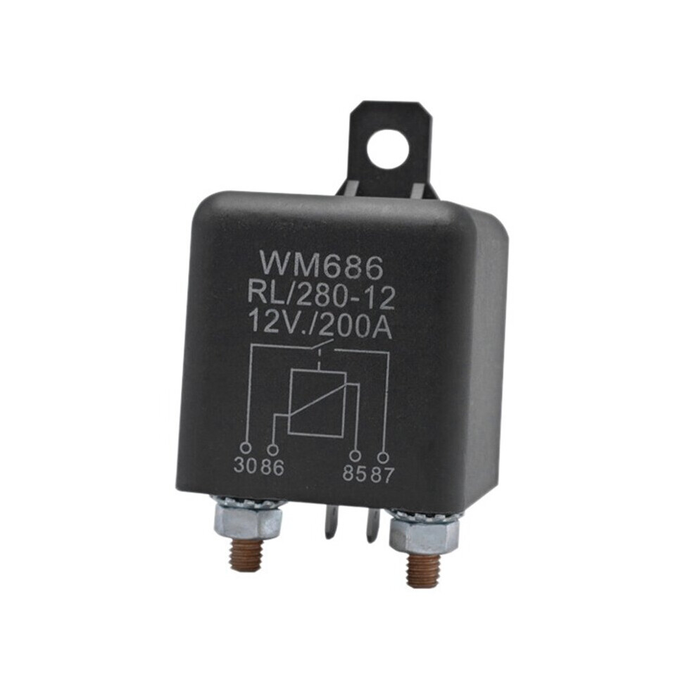 Relais d'isolateur de batterie 12 V 4 broches WM686 Relais de démarrage Interrupteur marche/arrêt de voiture Relais normalement ouvert RL/280 200 A