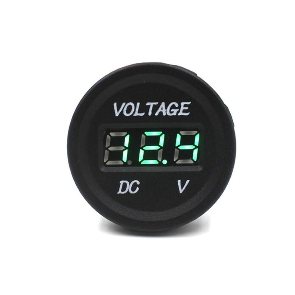 Car Motorcycle Waterproof Led Digital Display Voltmeter 12V-24V Dc (Green) Green 4761978997766