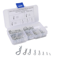 100PCS M1 M1.2 M1.5 M1.8 M2 M2.5 Steel R Type Spring Cotter Pin Wave Shape Split Clip Clamp Hair Tractor Pin for Car