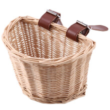 Children's Vintage Rattan Bicycle Baskets Bike Scooter Basket Kids Bicycle Front Basket,XS(Wood Color)