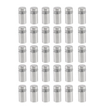 Lot de 30 supports de montage pour panneau en verre en acier inoxydable 12 x 22 mm