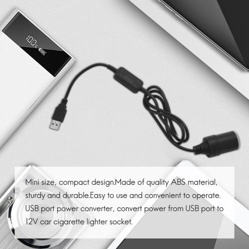 USB 5V auf 12V Auto Feuerzeug Buchse Strom Buchse Adapter Kabel 1