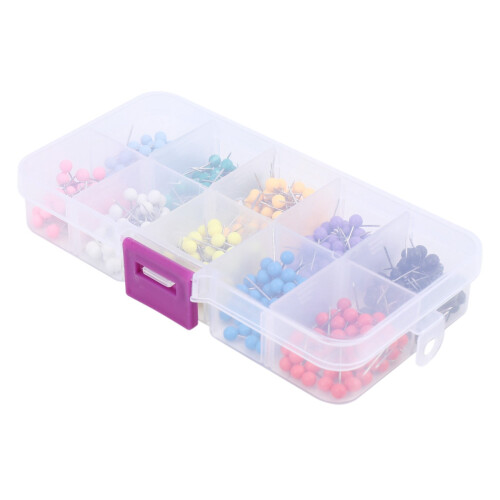 Map Tacks Push Pins Plastic Head with Steel Point, 4mm, 500 Pieces 1