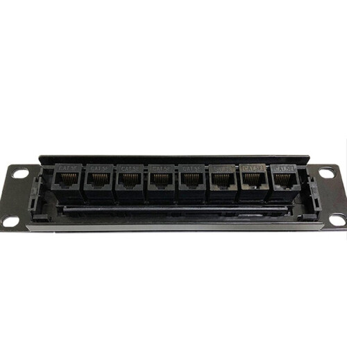 8 Port Straight-Through CAT6 Patch Panel RJ45 Network Cable Adapter Ethernet Distribution Frame