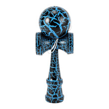 Wooden Toy Outdoor Sports Kendama Toy Ball Children and Adults Outdoor Ball Sports Crack Beech Wood Colorful Design Black and Blue