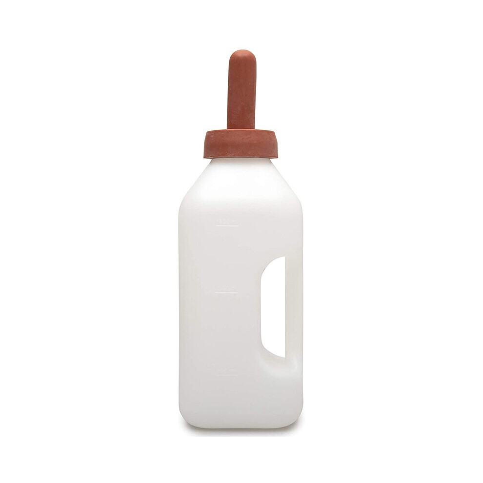 Calf Bottle With Handle And Push-On Nipple 2 Quart Feeder For Nursing Baby Cows Tlily