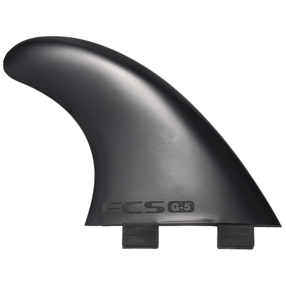 Lot de 3 ailerons de surf en plastique et fibre de verre noirs pour planches de surf de taille G5