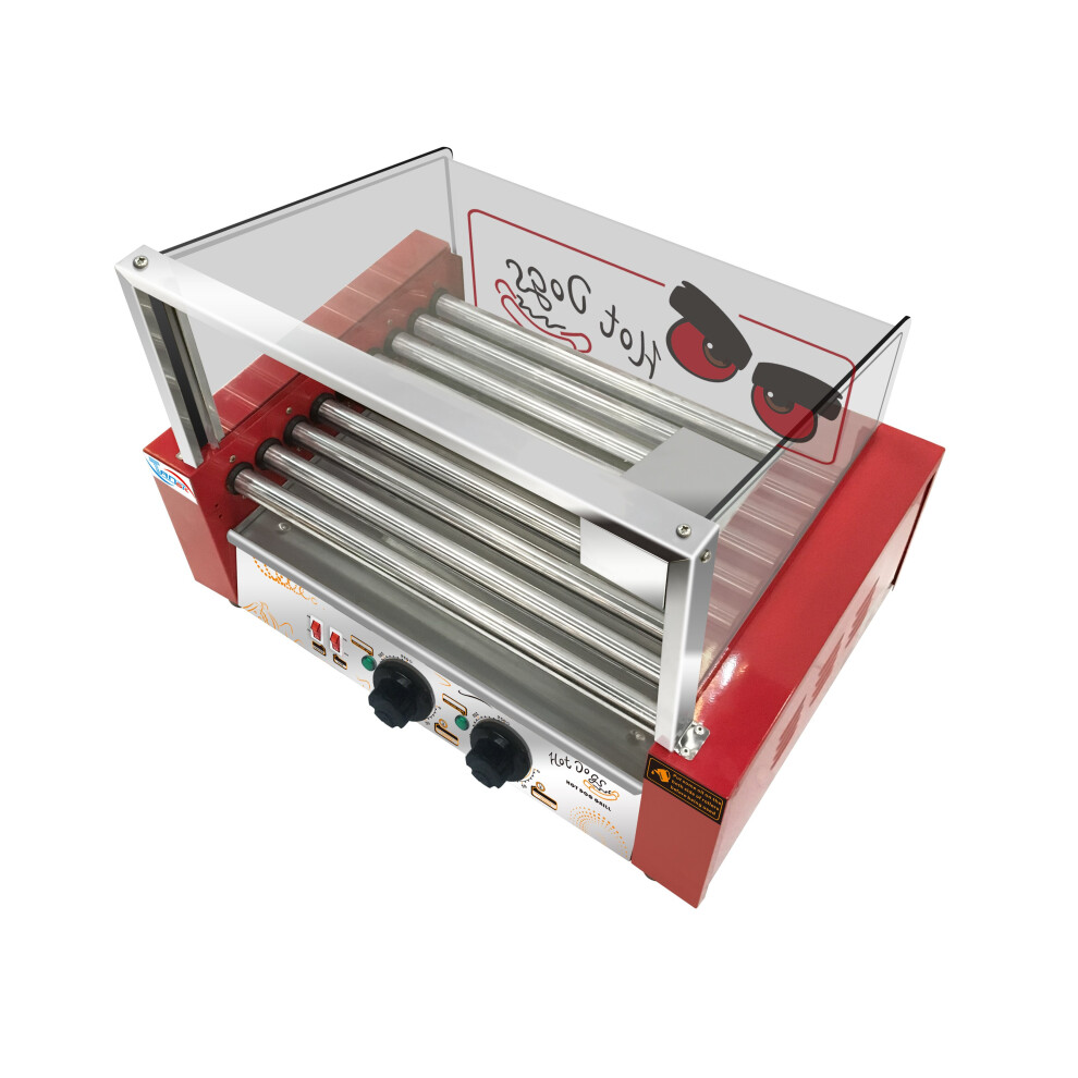 Electric Hot Dog Grill Commercial Snack Fast Food Equipment 9 Roller