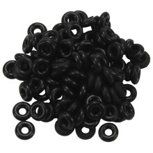 Lot de 100 anneaux ronds antidérapants en caoutchouc pour pêche à la carpe, 6 mm