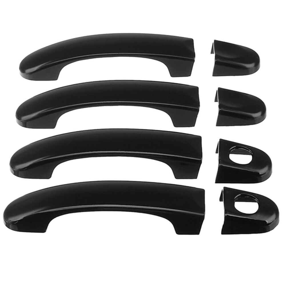 8Pcs Set Abs Chrome Door Handle Covers Trim For Transporter T5 T6 Van 2003-2015 Gloss Black 4762381716005