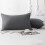 (Charcoal, 2 x Pillow Cases) Plain Duvet Quilt Cover Bedding Set Microfiber Plain Pillowcases Pair 1