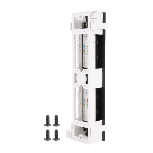 Network Tool Kit 12 Port Cat6 Patch Panel Rj45 Networking Wall Mount Rack Mount Bracket 2