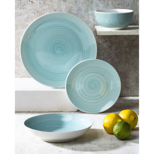 16pc Aqua Splash Spin Wash Dinner Set 2