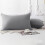 (Grey, 2 x Pillow Cases) Plain Duvet Quilt Cover Bedding Set Microfiber Plain Pillowcases Pair 1