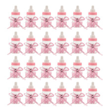 24 x Mini bébé 4x9cm strass rose ours cadeau faveur bébé fille bébé baptême