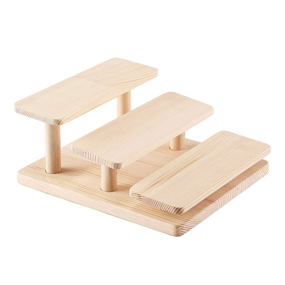 Présentoirs en bois à 3 niveaux pour lunettes, présentoir à bijoux, plateau de rangement en bois pour armoire, bureau