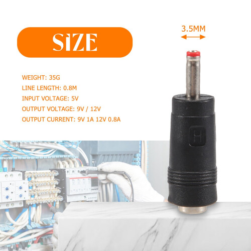USB Boost Cable 5V to 9V 12V Adjustable Voltage Converter 1A Step-up Volt Transformer DC Power Regulator with Switch and LED Voltmeter Display 1