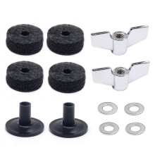 Kit d'accessoires pour batterie : feutres pour cymbales, manchons pour cymbales, écrous à oreilles