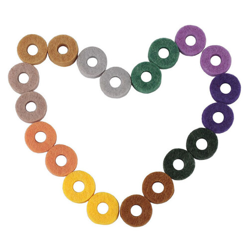 10Pcs/ Pack Cymbal Stand Felt Washer Pad Replacement Round Soft for Drum Set (Random Color ) 1