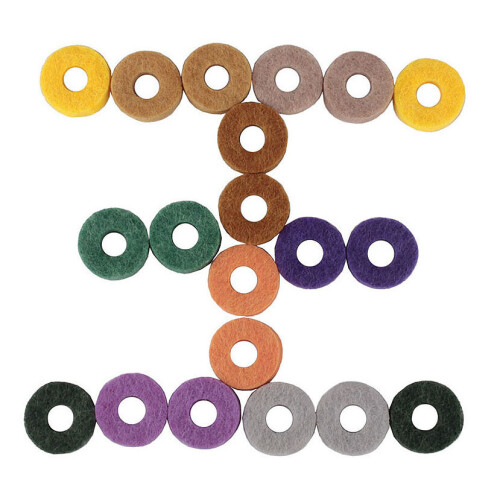 10Pcs/ Pack Cymbal Stand Felt Washer Pad Replacement Round Soft for Drum Set (Random Color ) 2