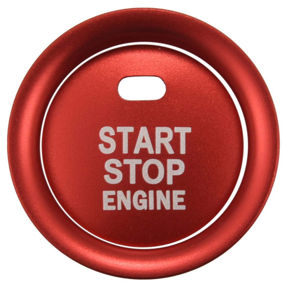 2Pc Set Keyless Engine Push Start Button & Surrounding Decoration Ring For 6 -3 -5 -9 Mx-5 With Push Start Engine Feature 4761978916170