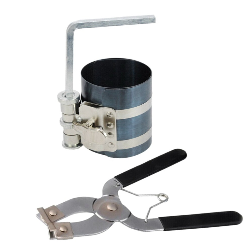 2Pcs Ratchet Style Piston Ring Compressor And Piston Ring Installer Pliers Tool 4761978907703