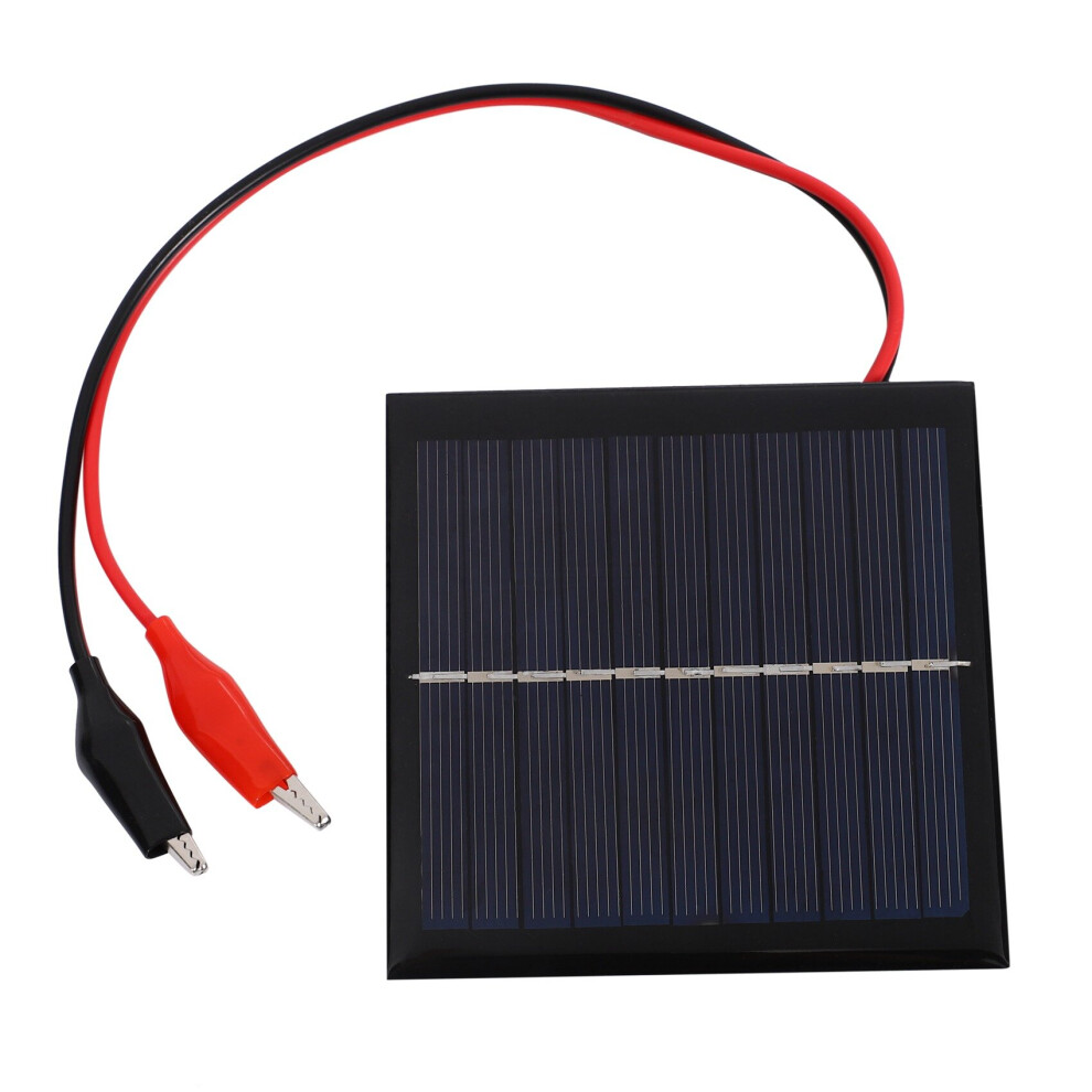 Tlily Light 1W 5.5V Solar Cell Epoxy Polycrystalline Solar Panel+Clip For Charging 3.7V Battery System Toy Led Study 95*95Mm