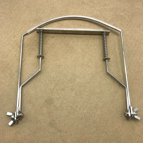 Support de cou d'harmonica 10 trous Support de bouche de harpe blues Support d'harmoniques - Argent 1