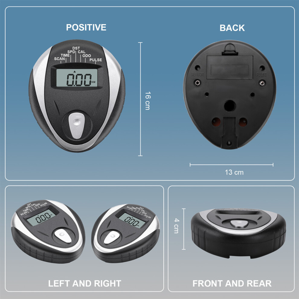 Replacement Monitor Speedometer for Stationary Bike, Exercise Bike Computer, Heart Rate Tracker, Indoor Bike Monitor LCD 