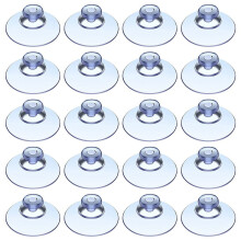 100Pcs Transparent Suction Cups, Plastic Suction Cups, Pads Without Hooks for Outdoor, Kitchen,Bathroom,Window 20Mm